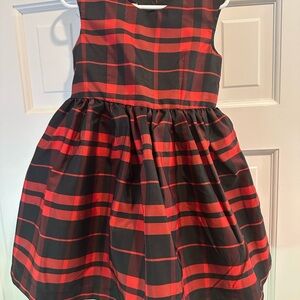 Red and Black Pleated A-Line Sundress